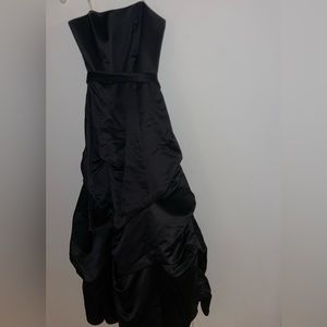David’s Bridal black strapless ball gown size 8. Style 81123